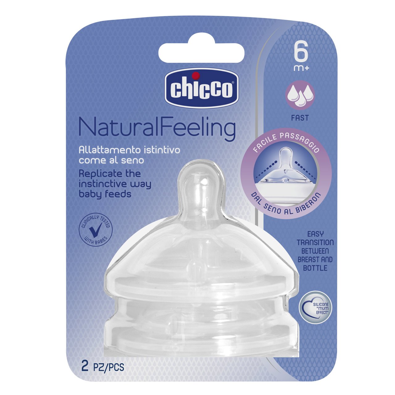 Chicco Flaschensauger Natural Feeling Silikon