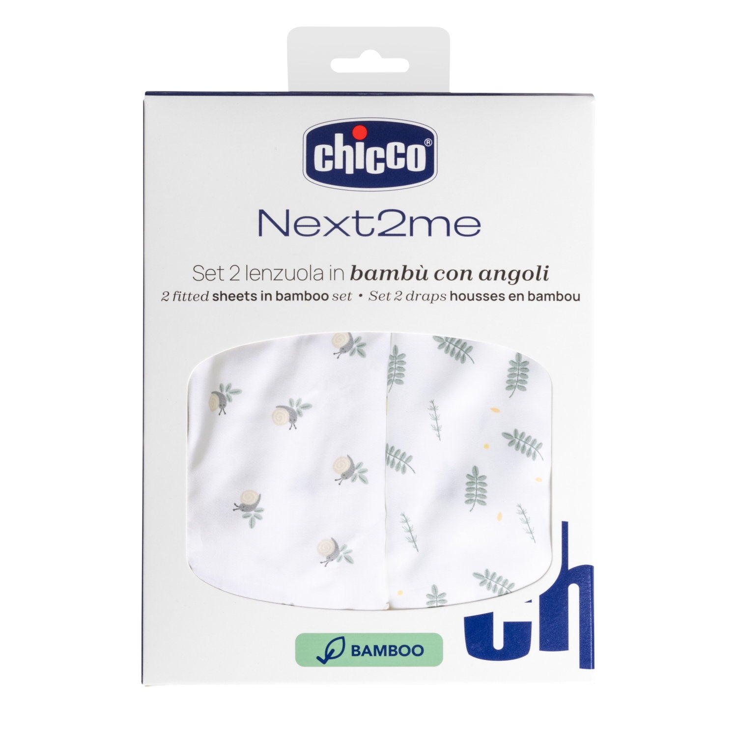 Chicco Spannbettlaken Next2me Bambus 2 Stk.