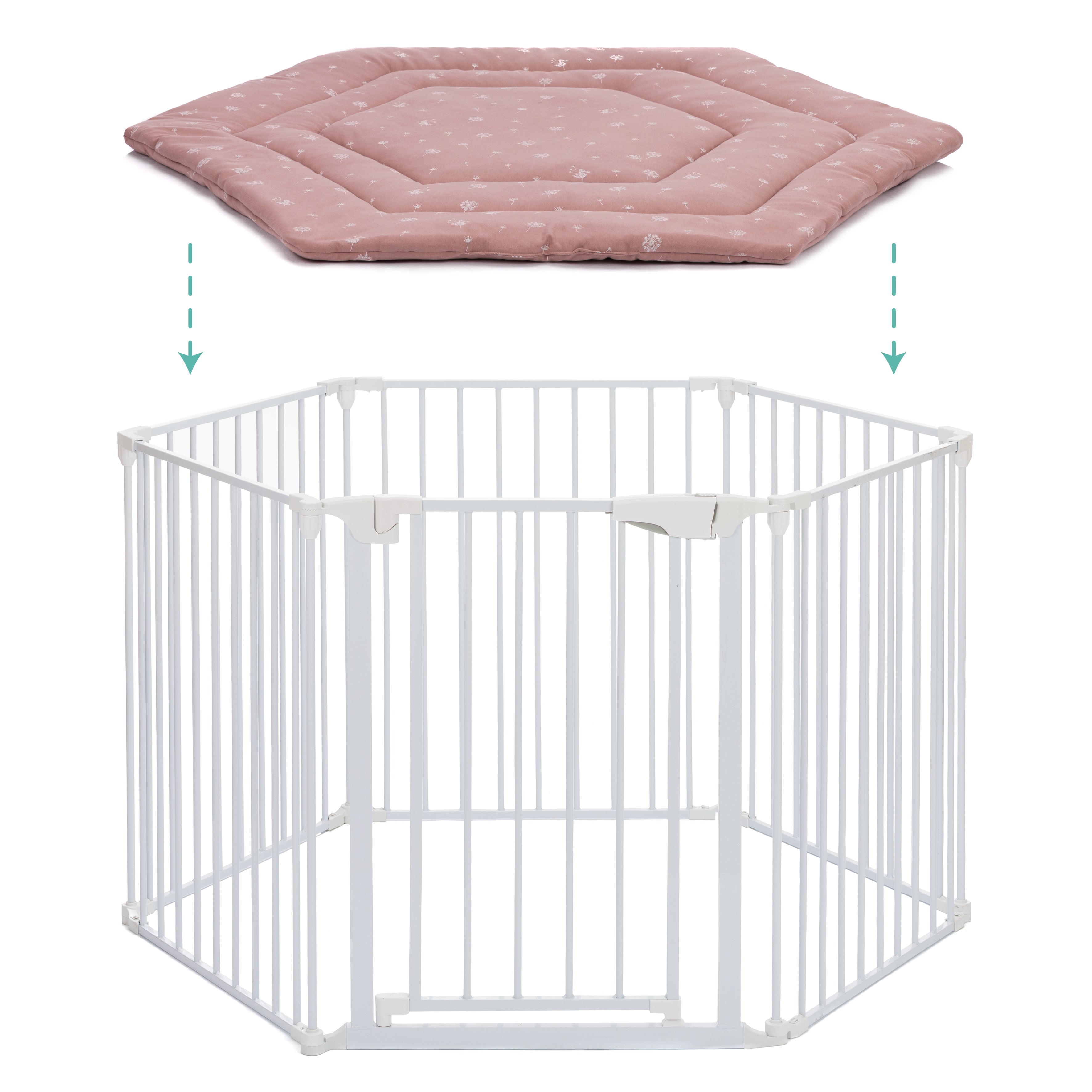 Fillikid Laufgittereinlage 6-ecker Jersey - pusteblume rosa