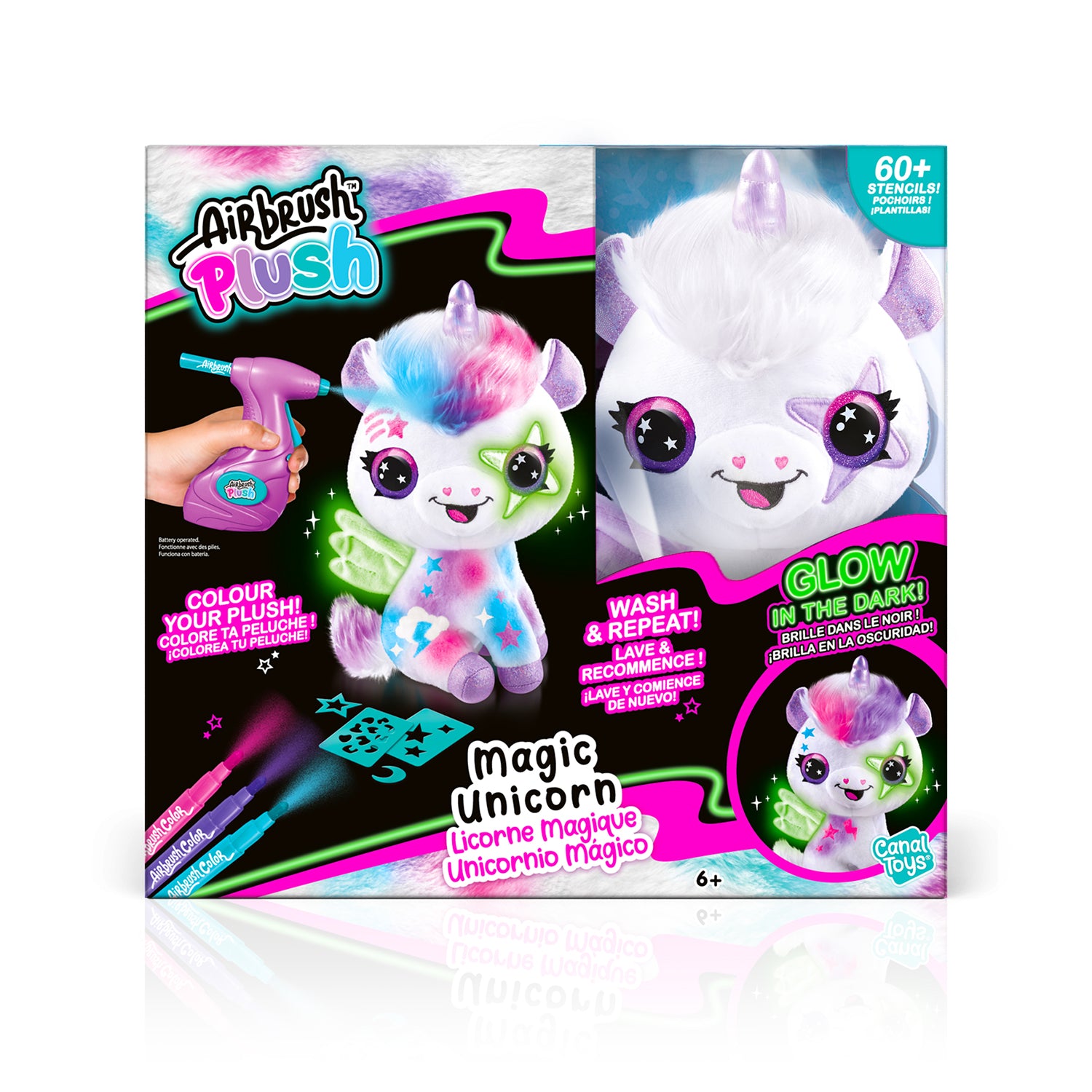 PAKA Airbrush Plush Collector Glow in the dark Unicorn