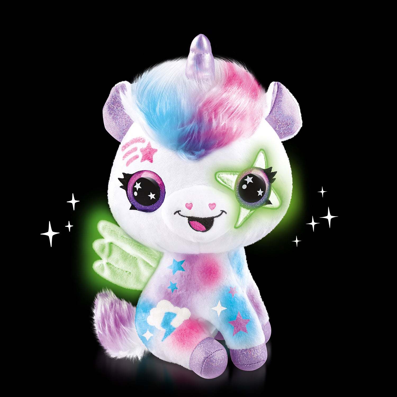 PAKA Airbrush Plush Collector Glow in the dark Unicorn
