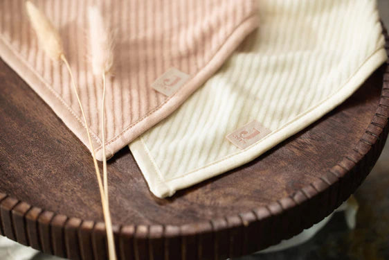 Jollein Bandana/Dreieckstuch 2er Pack Velvet Rib Wild Rose/Ivory