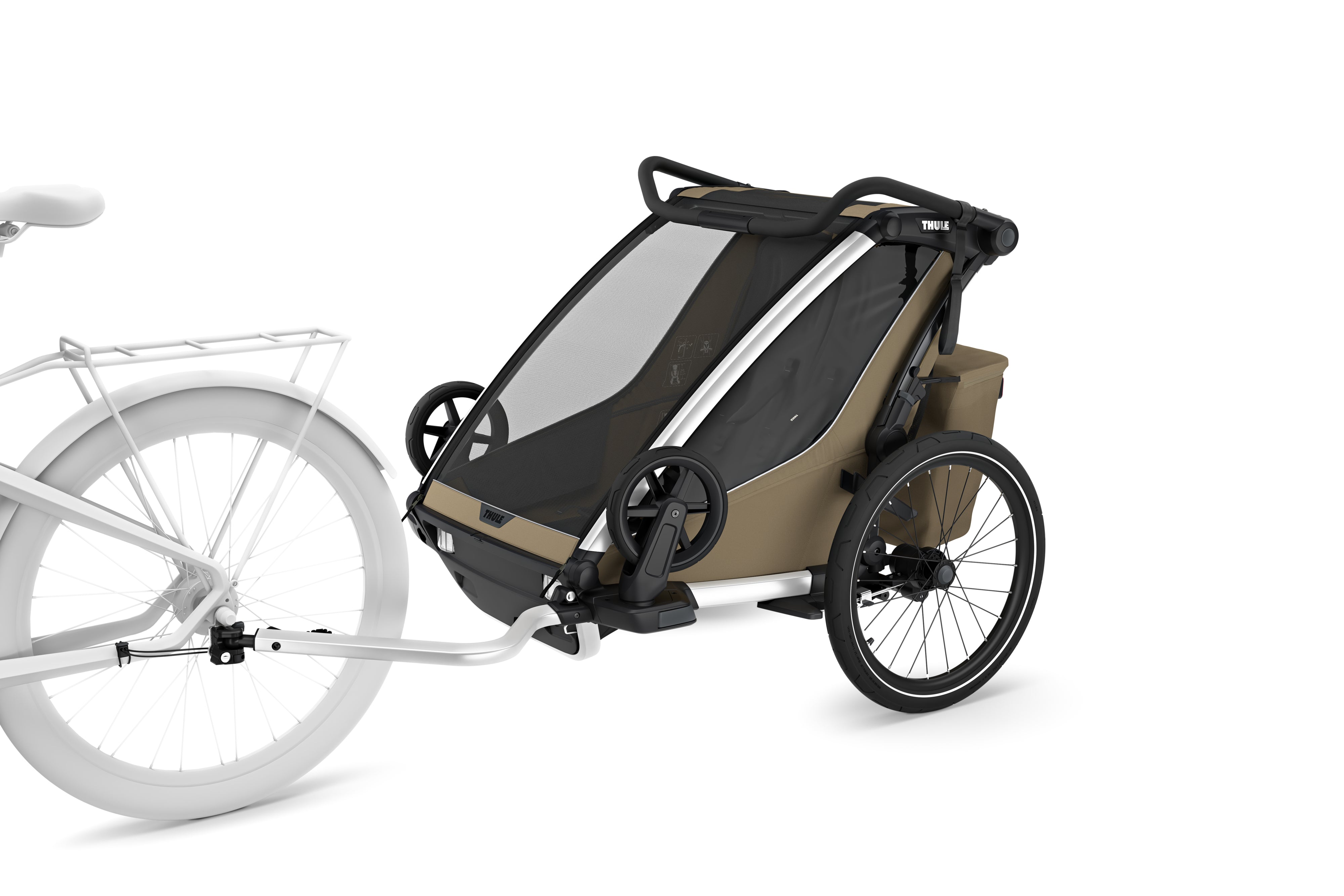 Thule Chariot Fahrradanhänger Cross 2 double alu/faded khaki