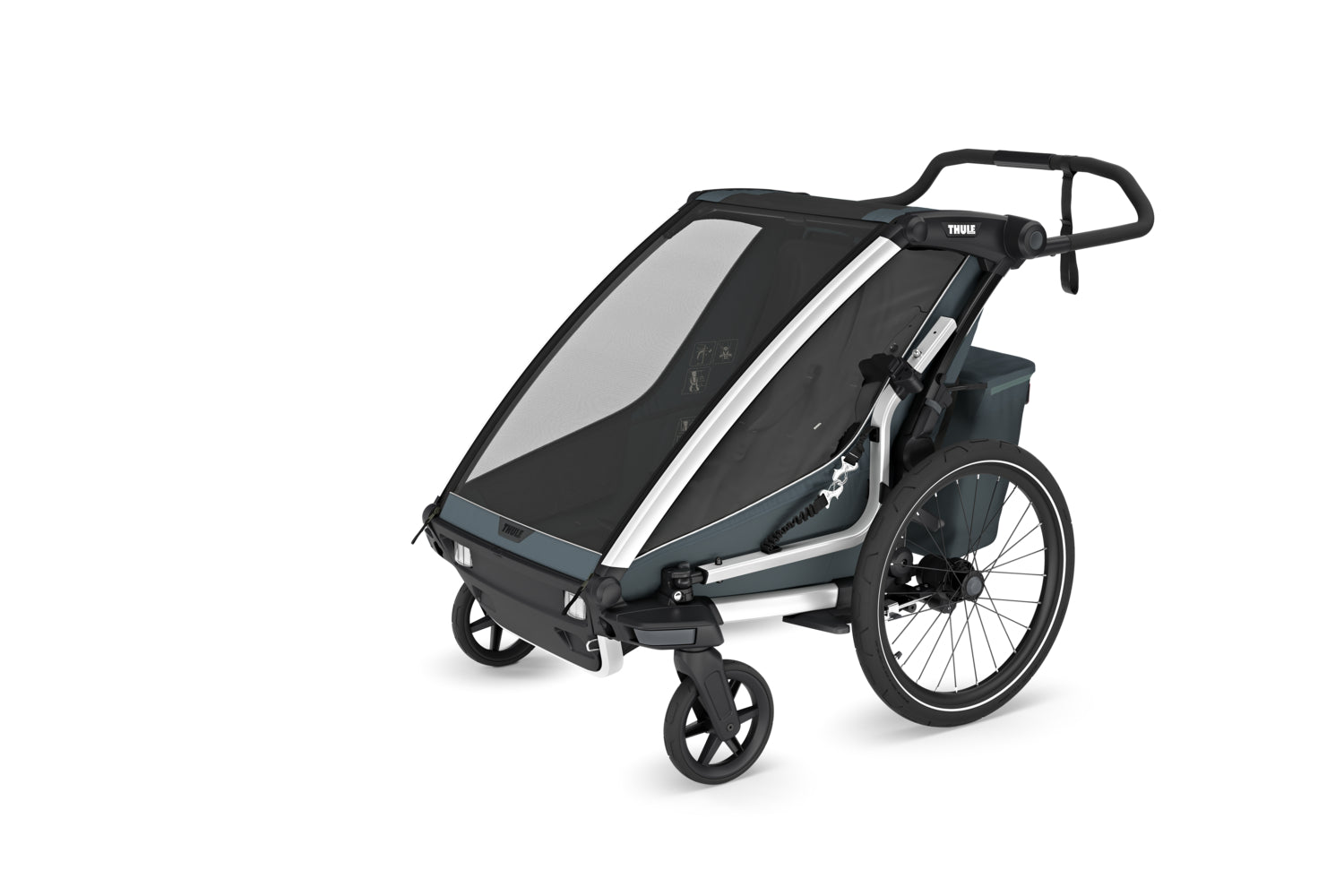 Thule Chariot Fahrradanhänger Cross 2 double alu/dark slate