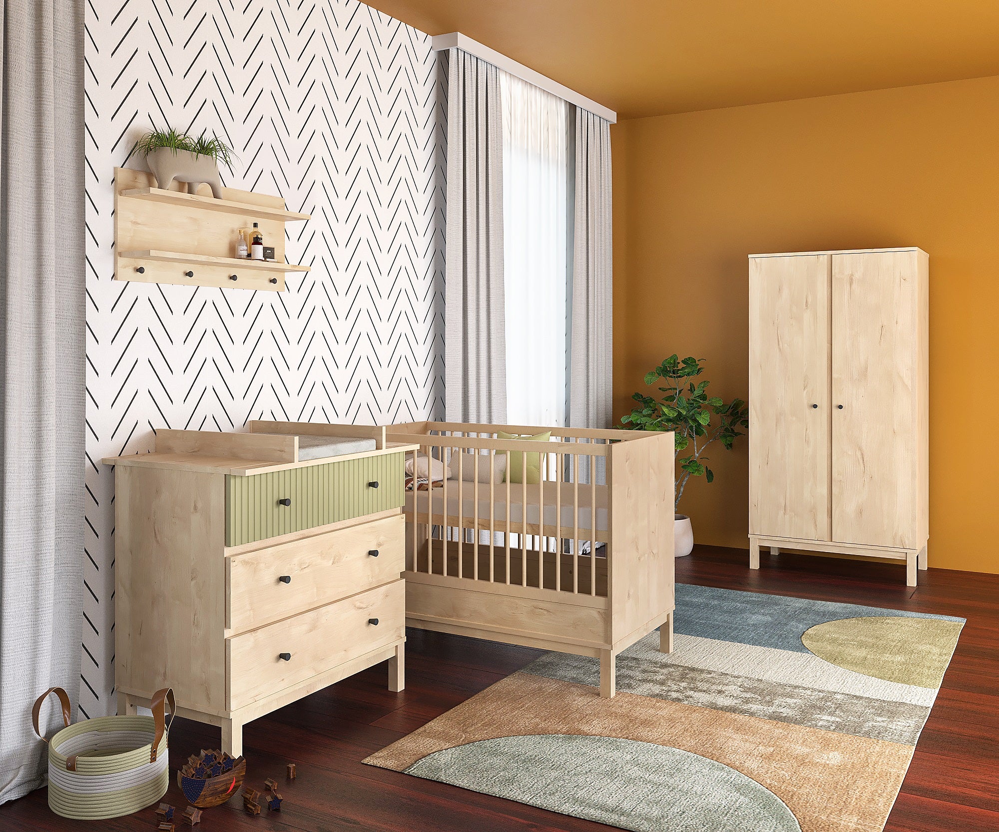 Anton Kinderzimmer white & Oak