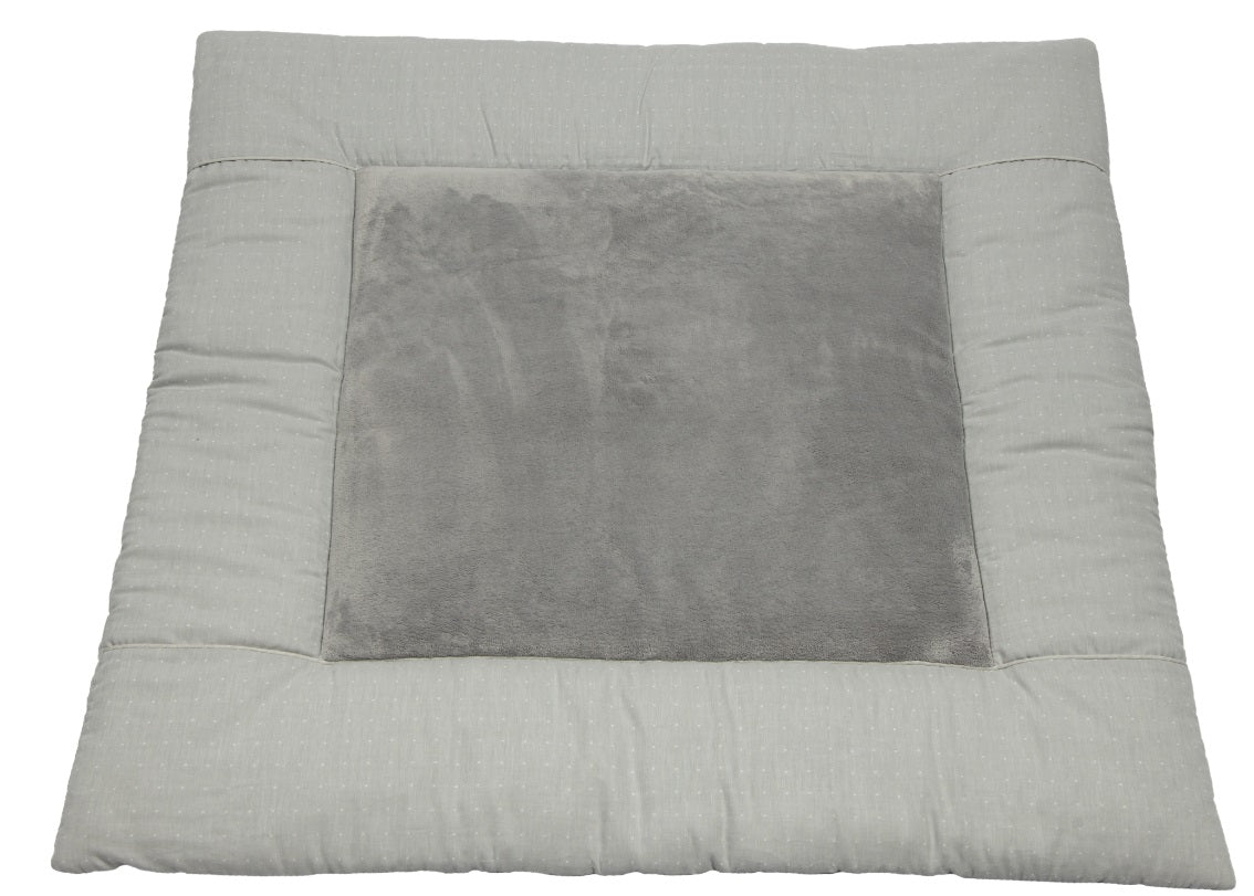 Bebe's Collection Krabbeldecke 100 x 100cm Pünktchen grau *Sale*