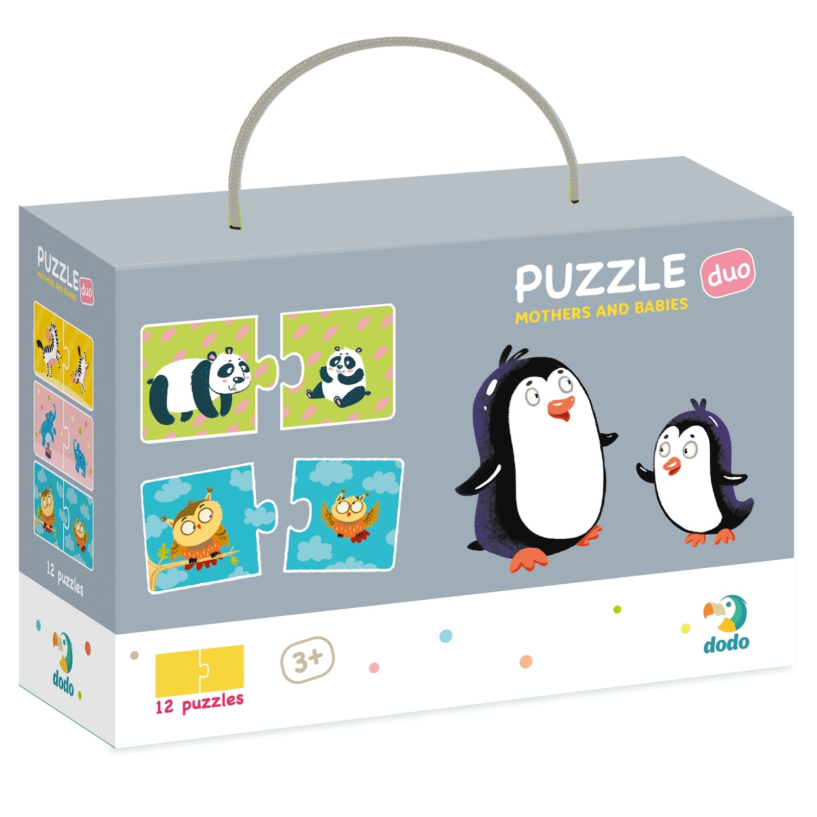 DODO Puzzle Duo Mutter und Kinder 12er Pack, 36M+