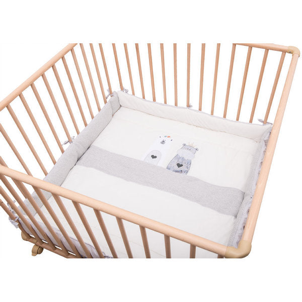 Pinolino Laufgitter Lexus 97x 97 cm - weiss/natur *Sale*