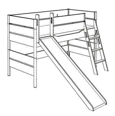 PAIDI YLVIE Sicherheits-Ergänzungen für Spiel-, Hoch- und Etagenbetten