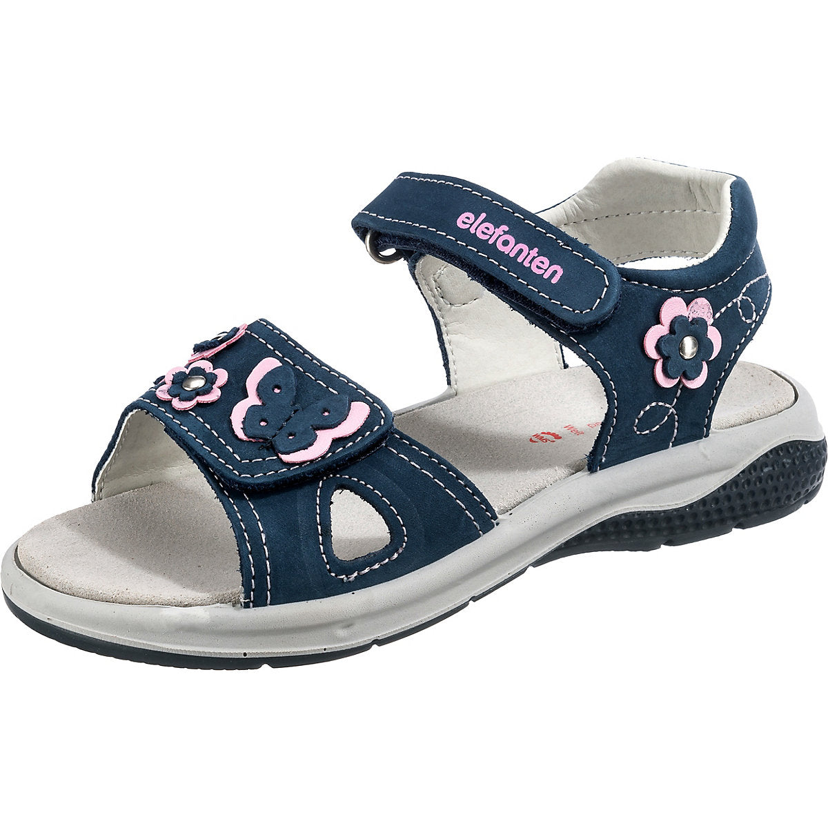 Elefanten Klett-Sandalen FUNNY FIONA in blau-rosa