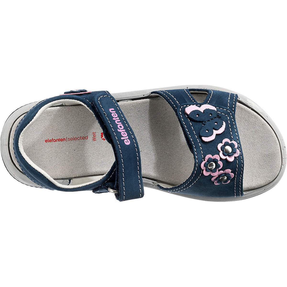 Elefanten Klett-Sandalen FUNNY FIONA in blau-rosa