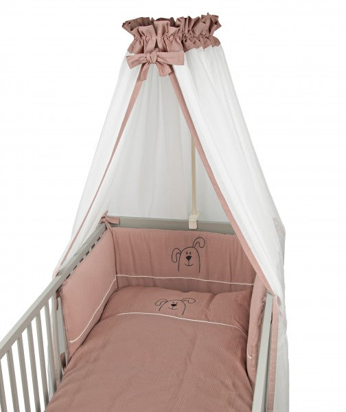 Bebe's Collection Musselin Nestchen 35 x 190 cm Hund altrosa