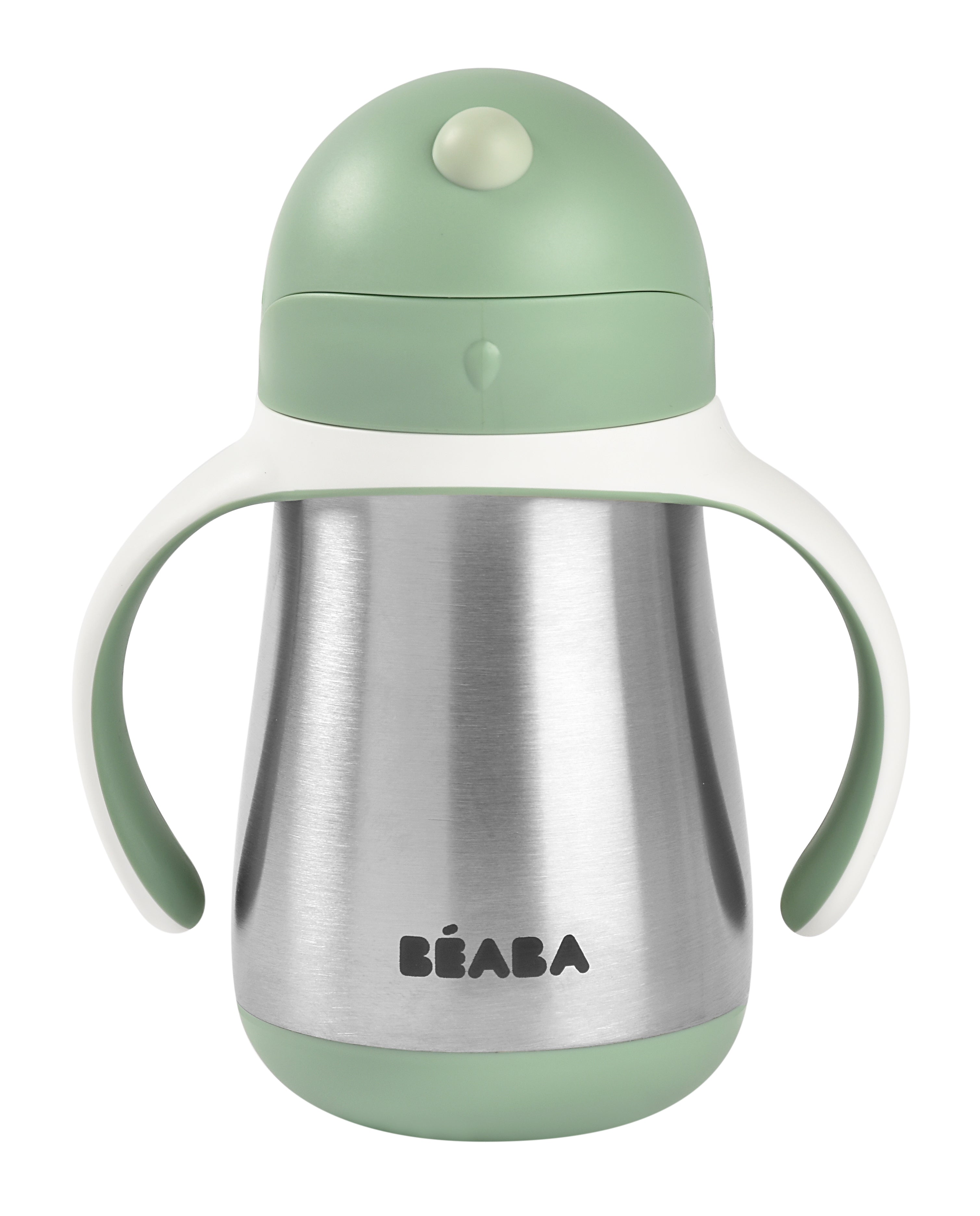 Beaba Strohhalmbecher aus Edelstahl 250ml grün