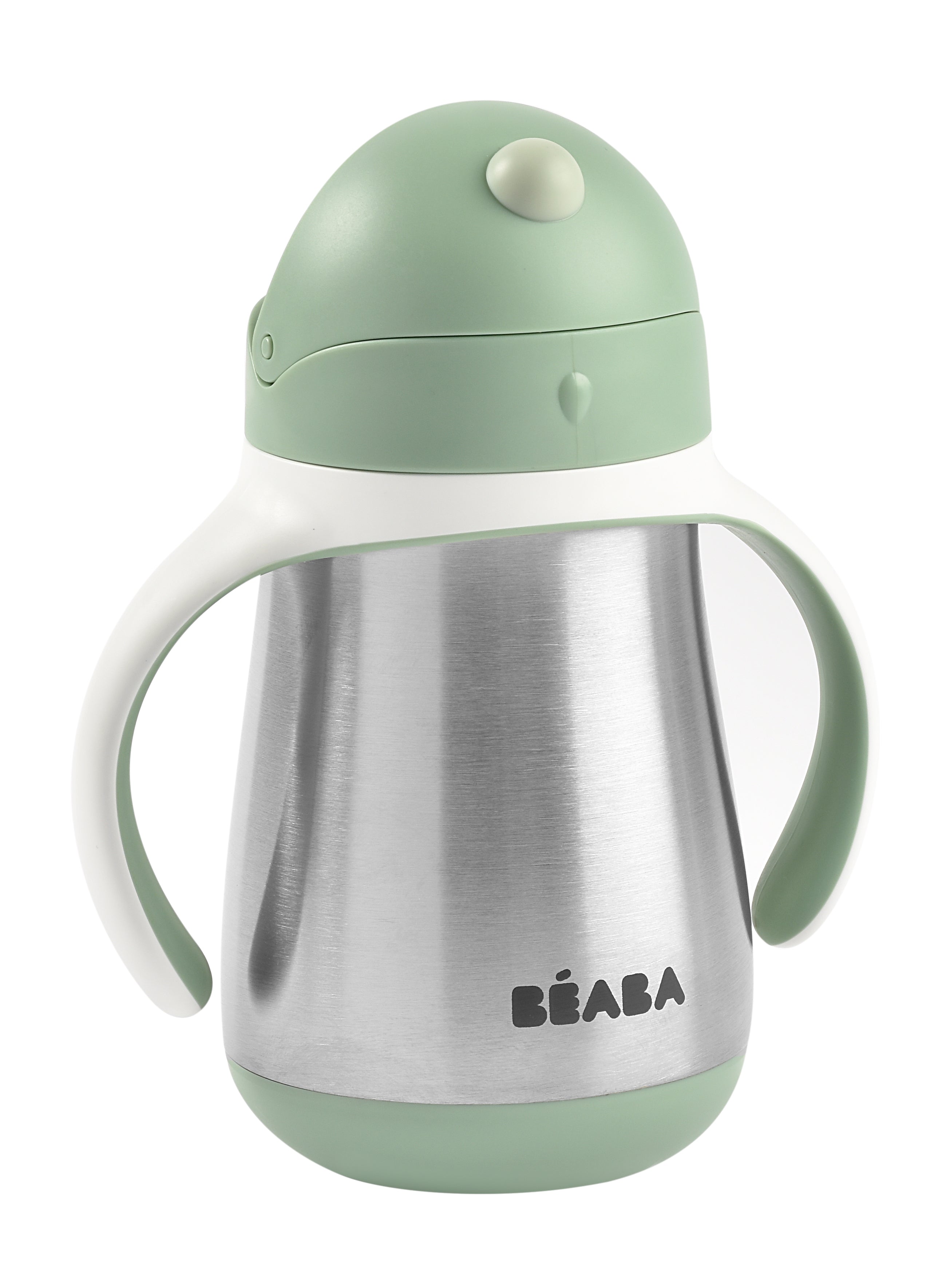 Beaba Strohhalmbecher aus Edelstahl 250ml grün