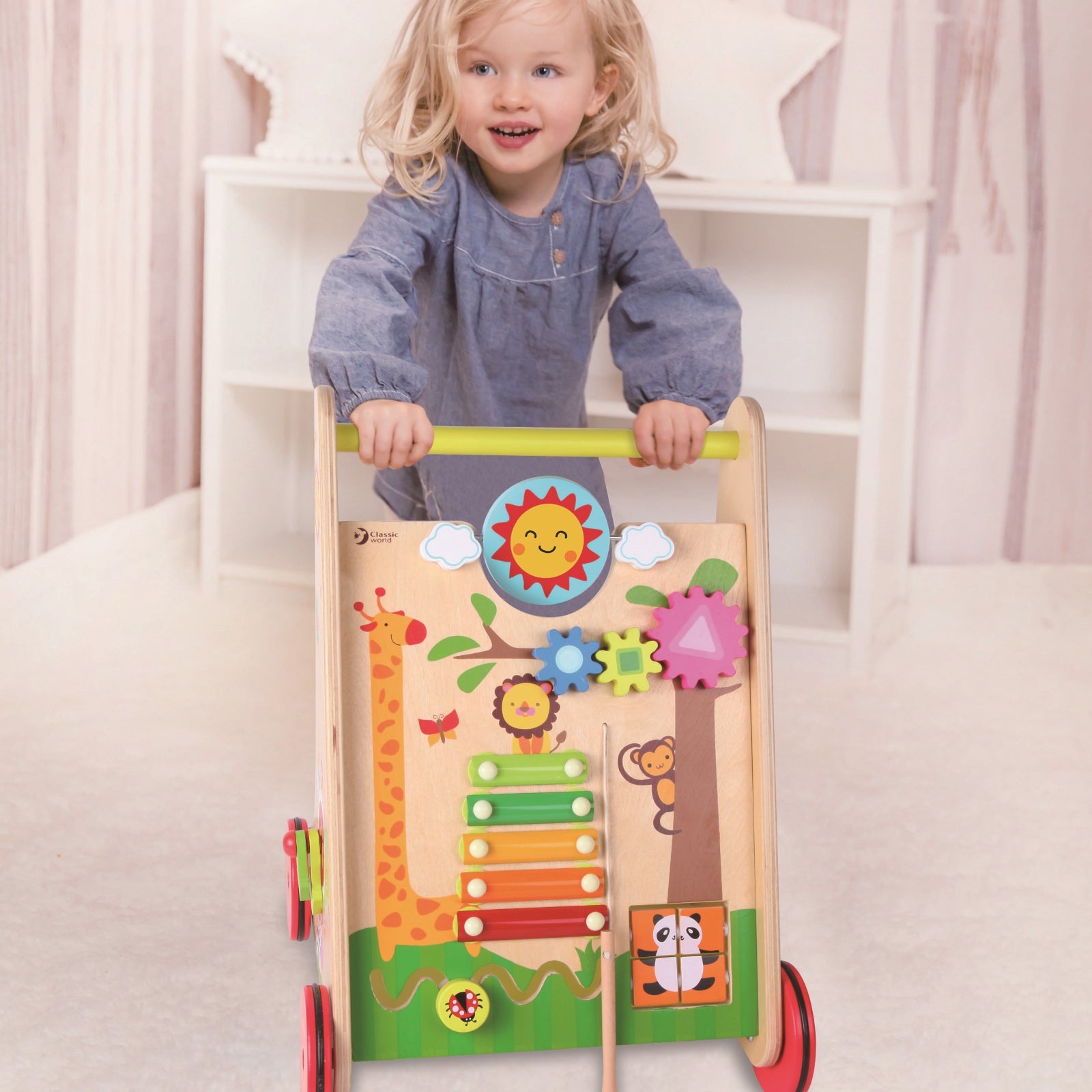 CLASSIC WORLD Lernlaufwagen bunt aus Holz *SALE*