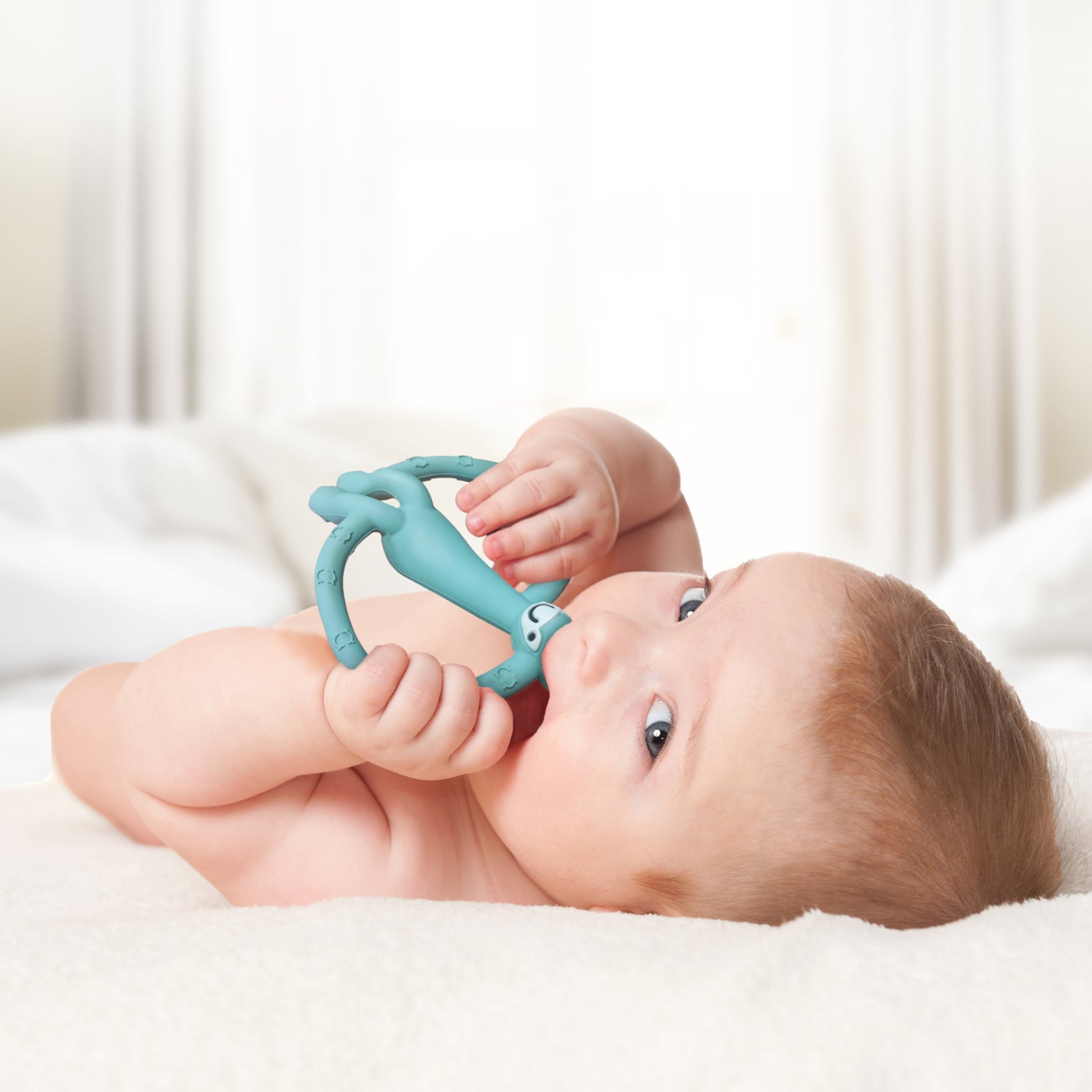 Kushies Silikonbeissring SiliSafari Nilpferd