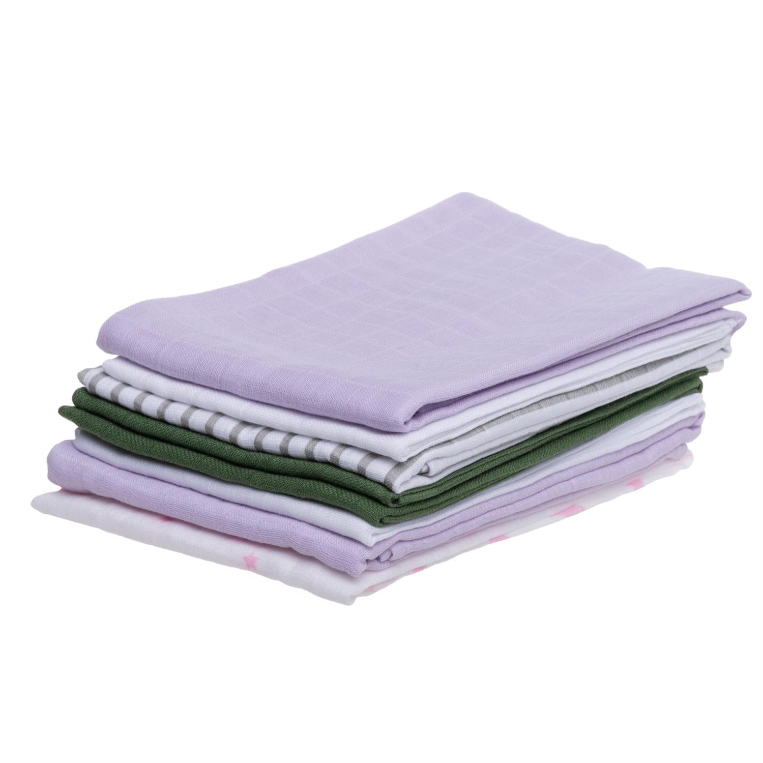 Babywell Gaze-Windeln, 8er Pack 60x60cm lila