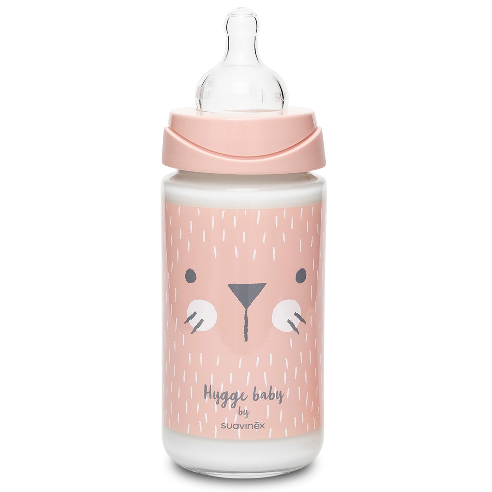 SUAVINEX Glasfläschchen Hase rosa 240ml