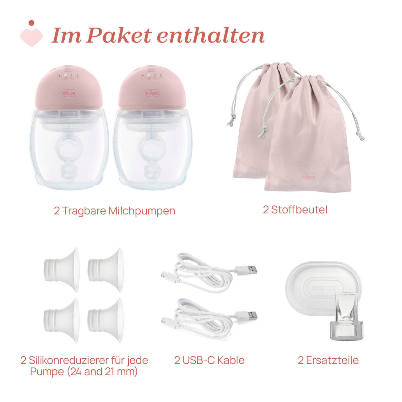 Chicco tragbare Milchpumpe