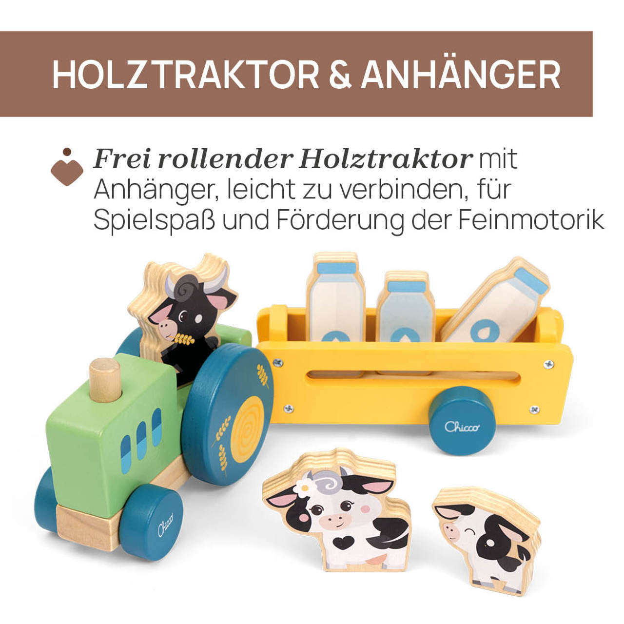 Chicco Holztraktor Montessori