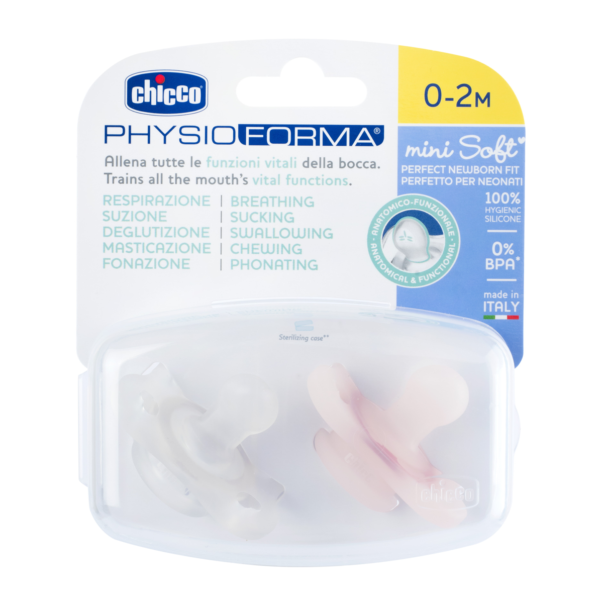 Chicco Nuggi PhysioForma Minisoft 0-2M 2 Stk.