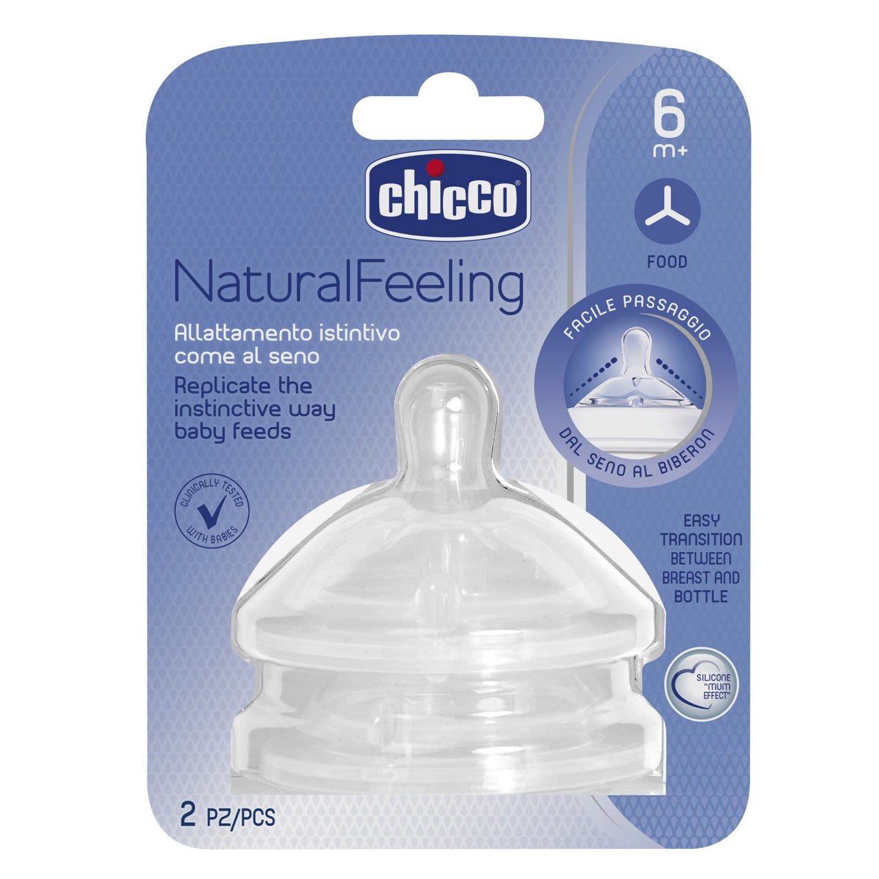 Chicco Flaschensauger Natural Feeling Silikon