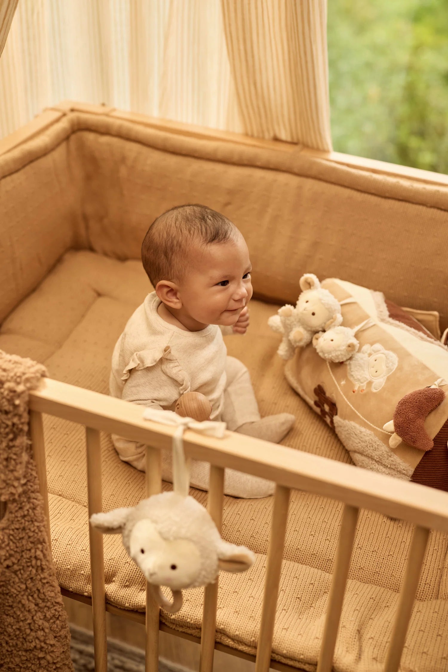 Jollein Laufgitter/Kinderbettumrandung - Sprinkle Knit Hazel