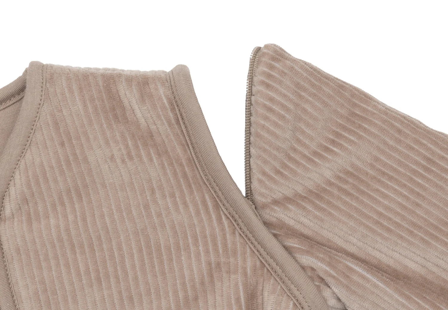 Jollein Schlafsack mit abnehmbaren Ärmeln rund - Rib Milky Coffee