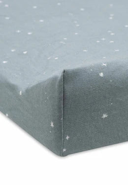 Jollein Wickelauflagenbezug Jersey 50x70 cm Twinkling Sea Green
