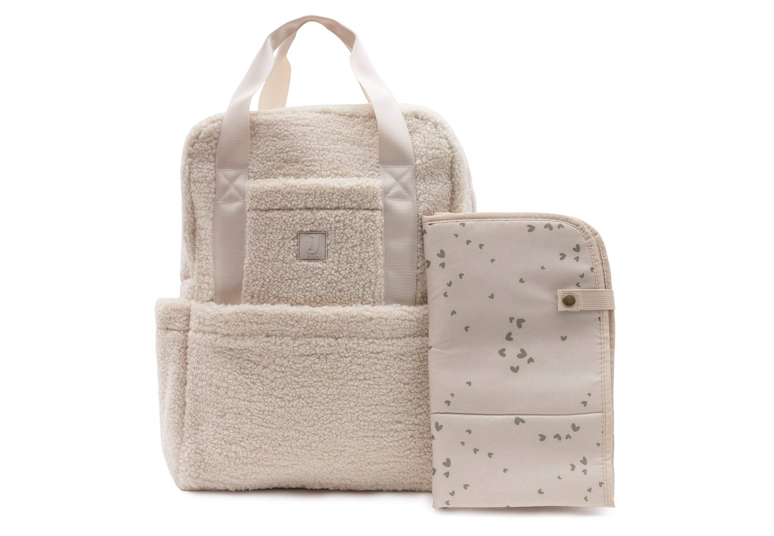 Jollein Wickeltasche Rucksack Teddy Lou Sand