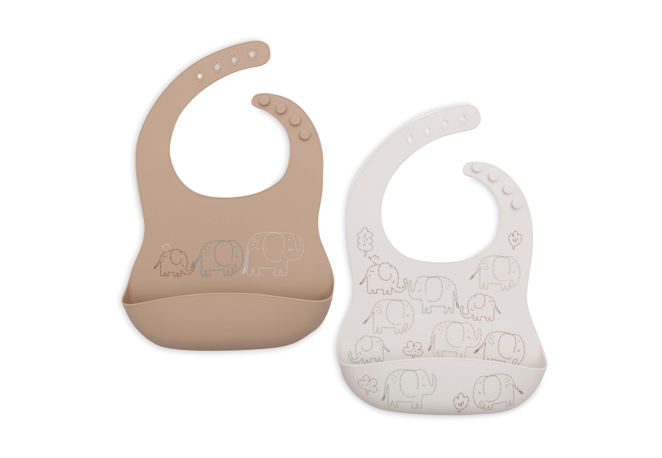 Jollein Lätzchen Silikon Elephant Tales 2 Stk.