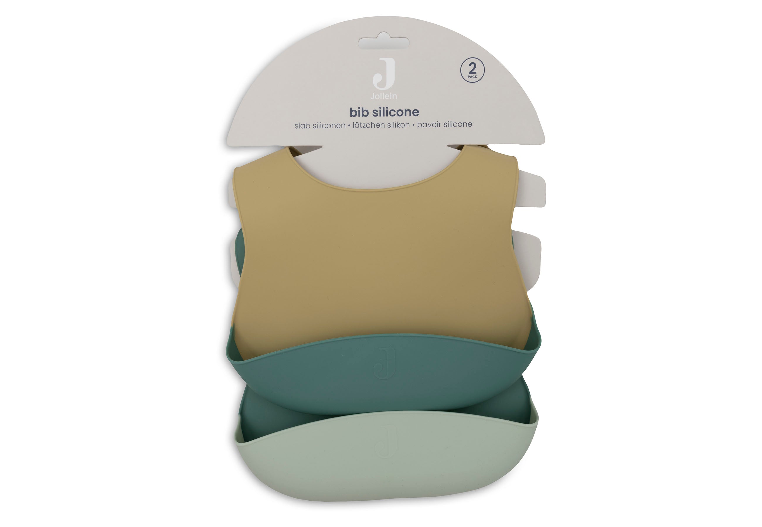 Jollein Lätzchen Silikon Natural Shades - 2 Stück