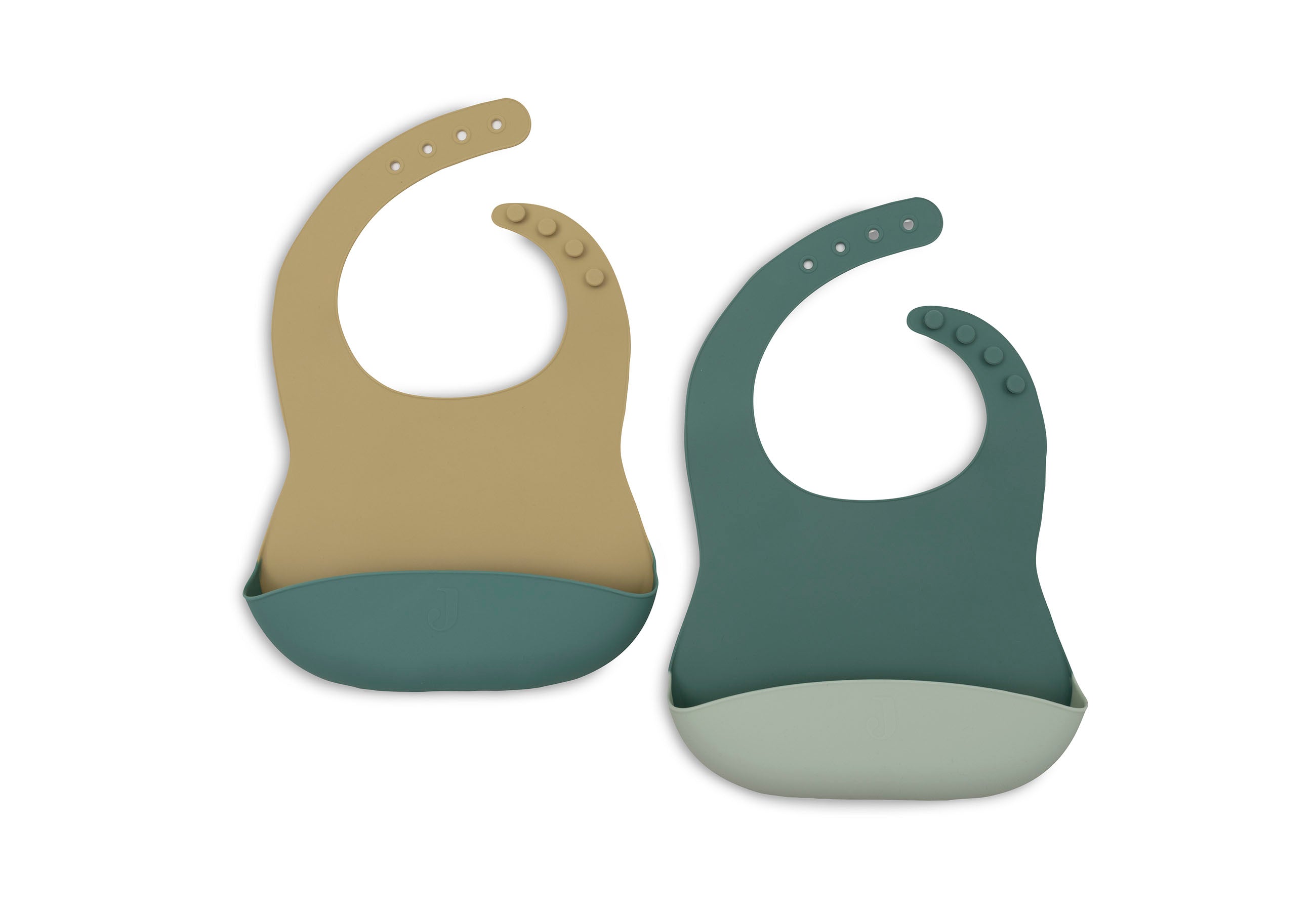 Jollein Lätzchen Silikon Natural Shades - 2 Stück