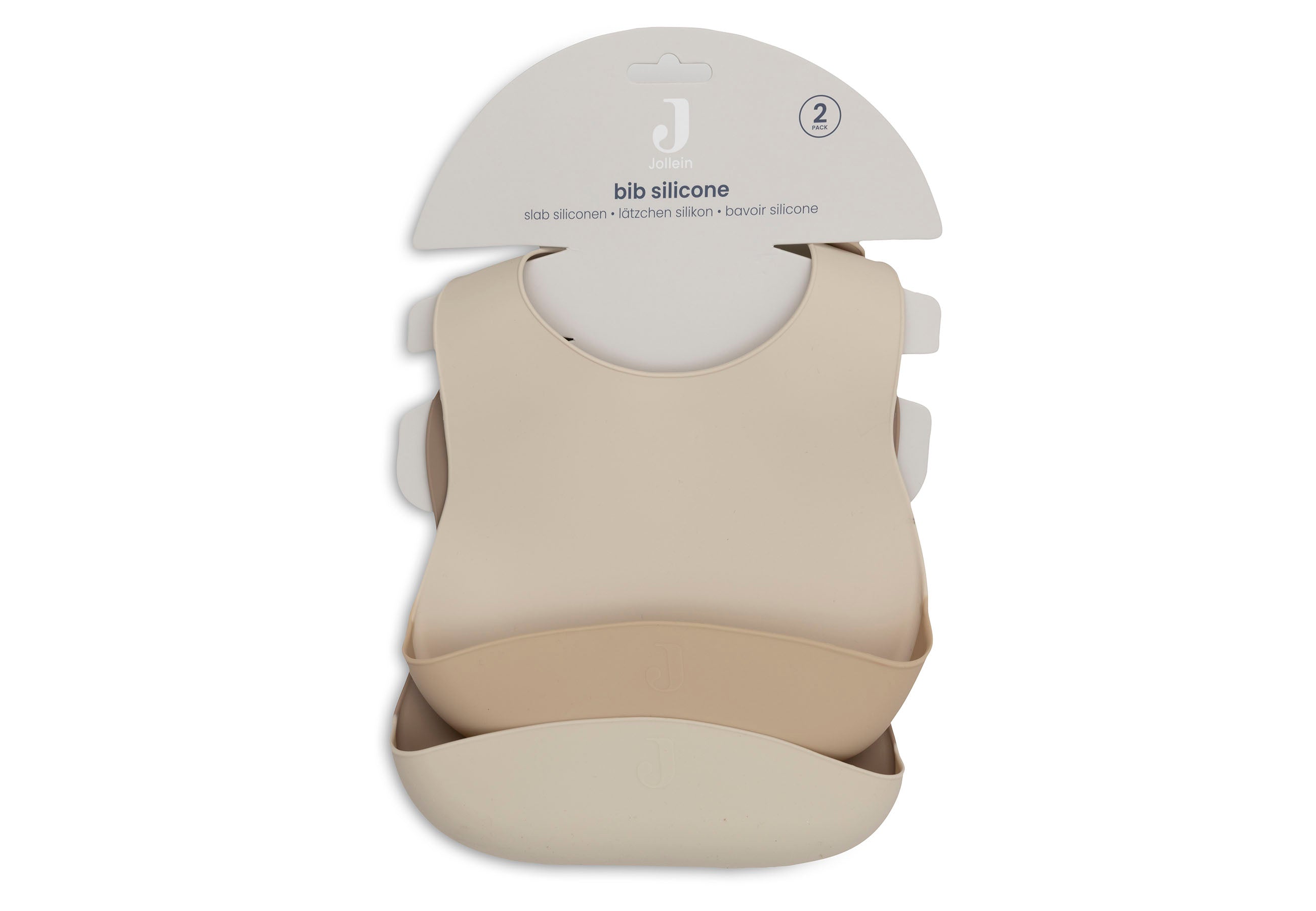 Jollein Lätzchen Silikon Natural Shades - 2 Stück