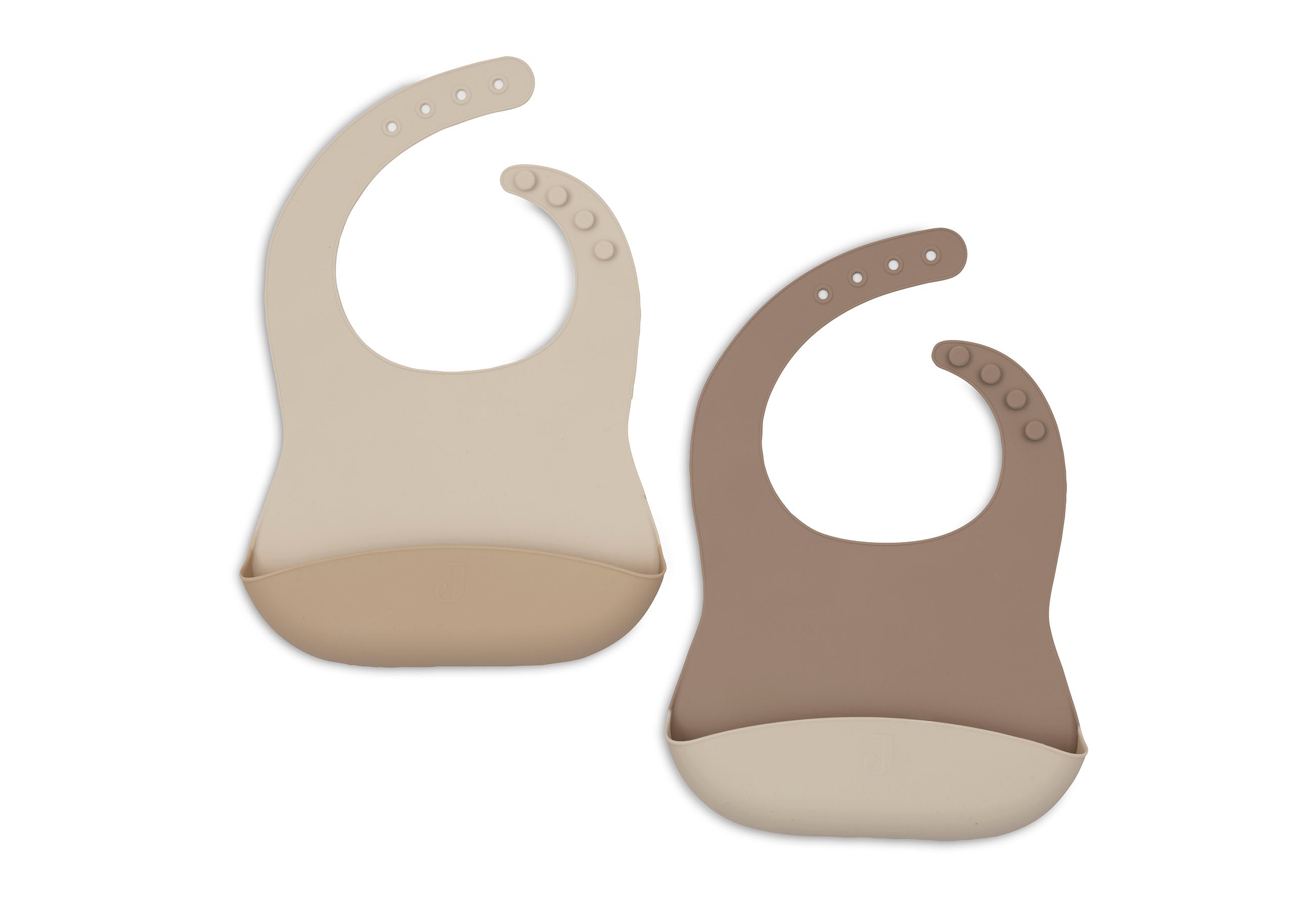 Jollein Lätzchen Silikon Natural Shades - 2 Stück