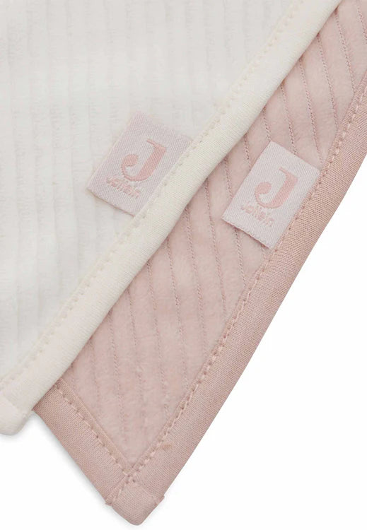 Jollein Bandana/Dreieckstuch 2er Pack Velvet Rib Wild Rose/Ivory