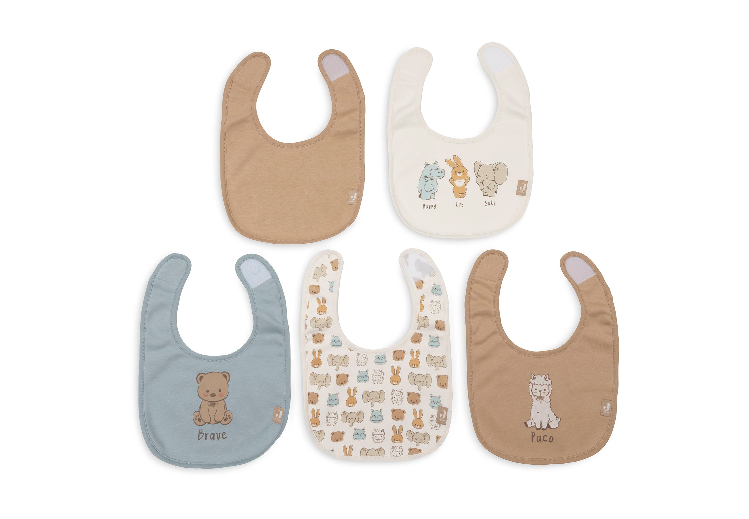 Jollein Lätzchen Jersey Wasserdicht Jollies - 5 Stück