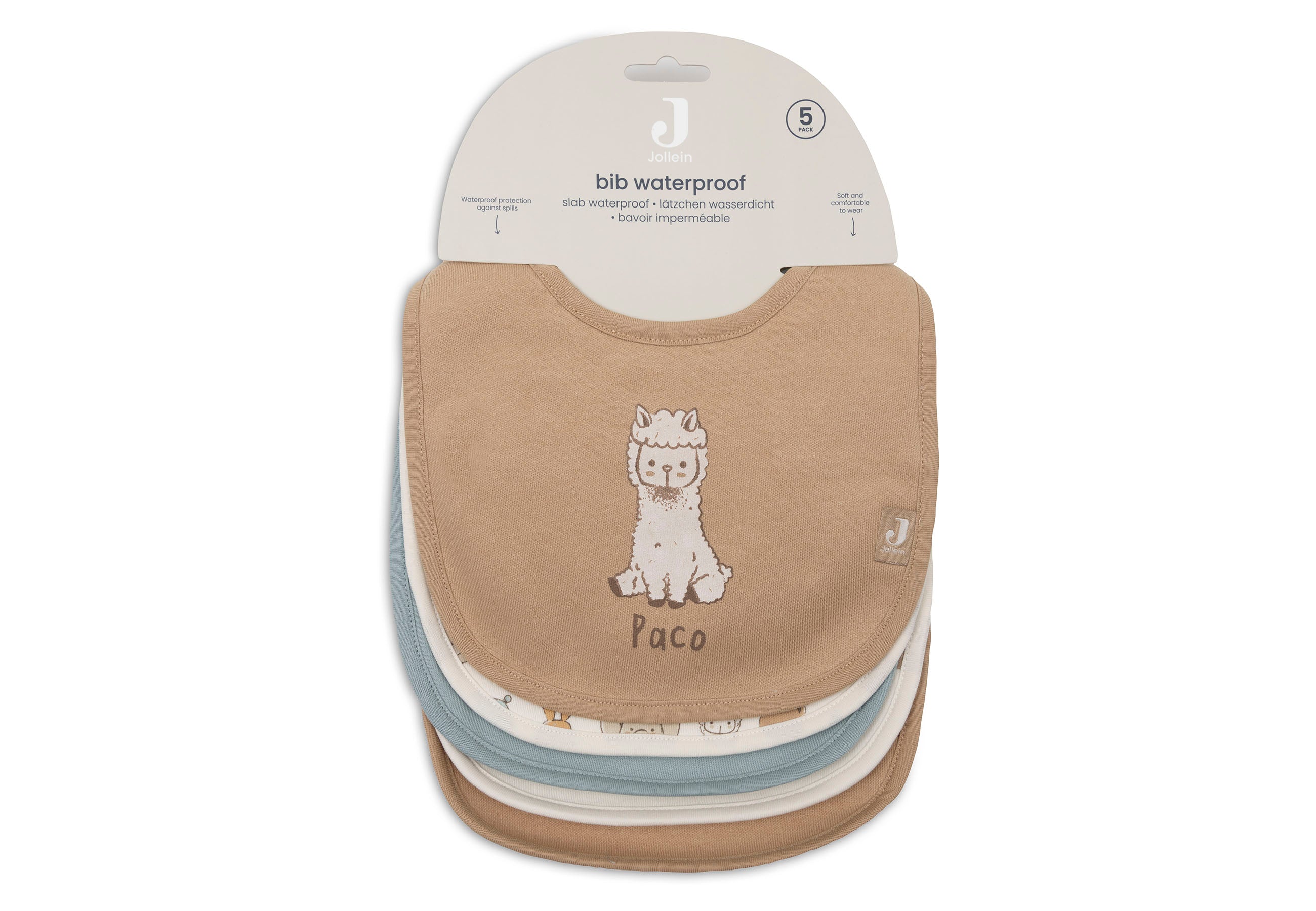 Jollein Lätzchen Jersey Wasserdicht Jollies - 5 Stück
