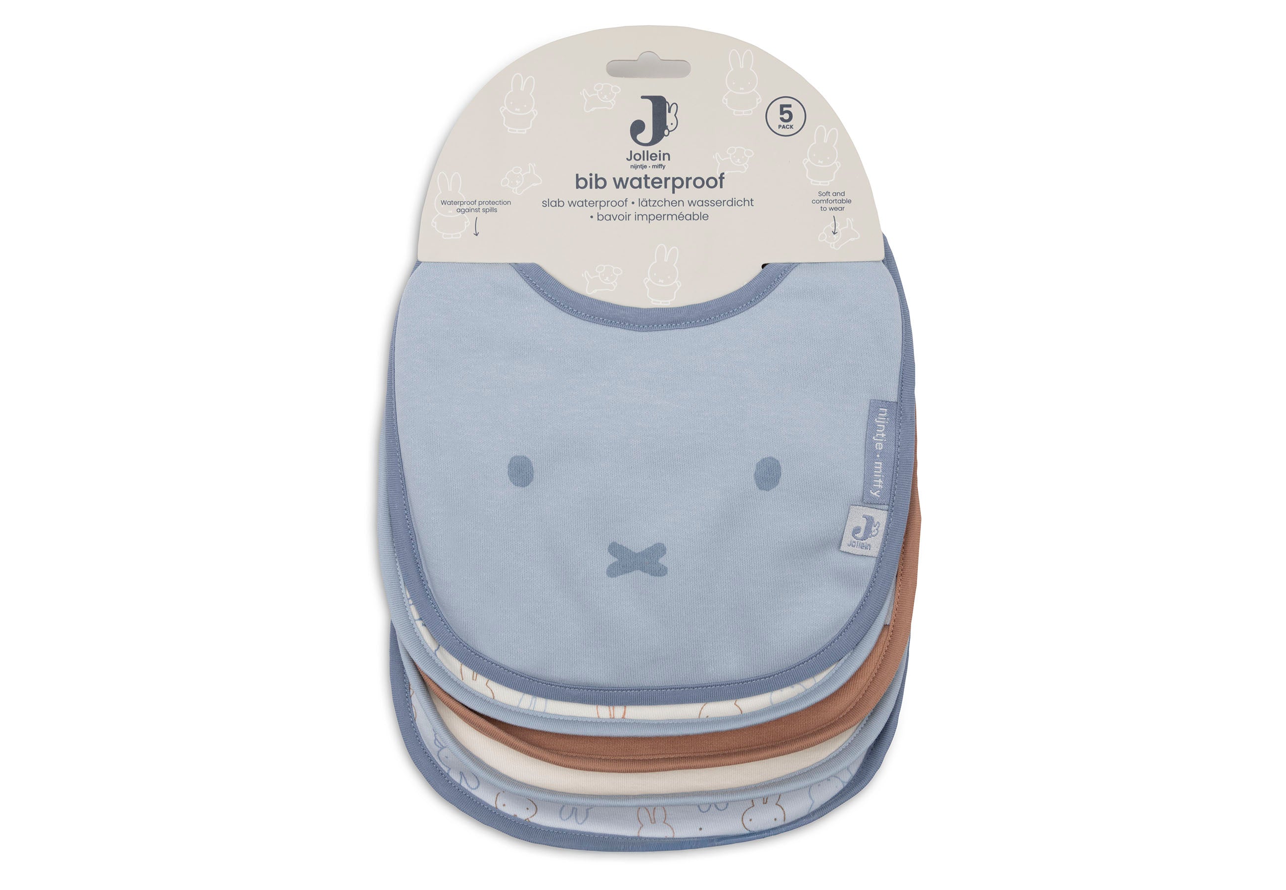 Jollein Lätzchen Jersey Wasserdicht Miffy Moments 5 Stück