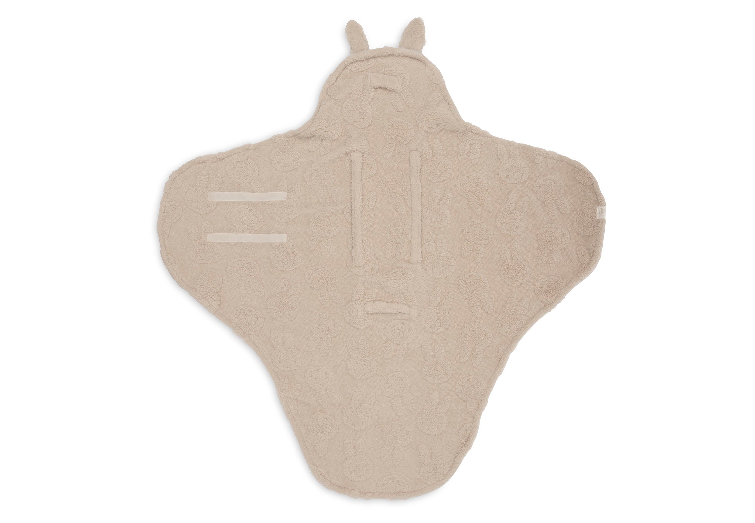 Jollein Einschlagdecke für Babyschale - Miffy Jacquard Teddy Sand