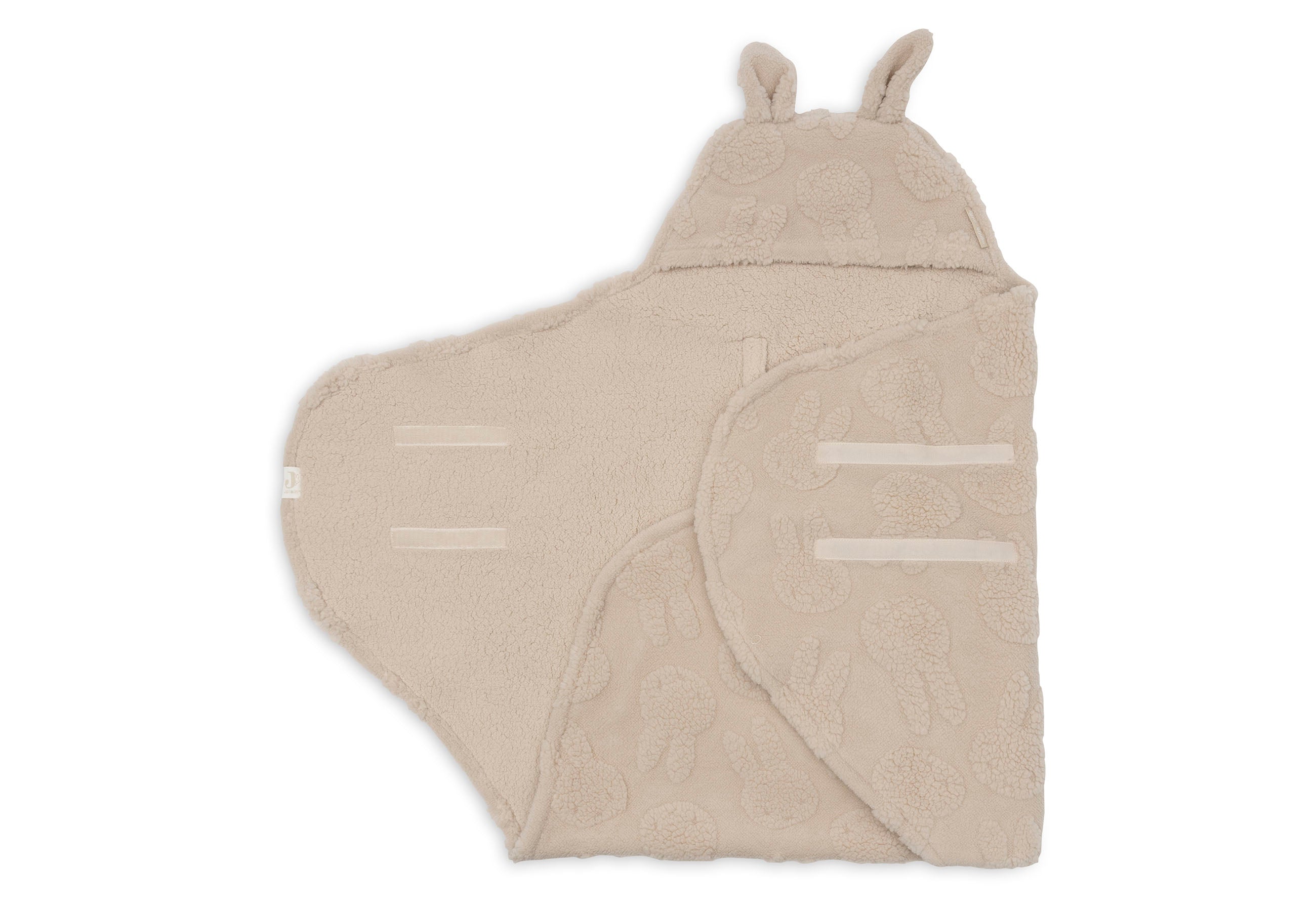 Jollein Einschlagdecke für Babyschale - Miffy Jacquard Teddy Sand