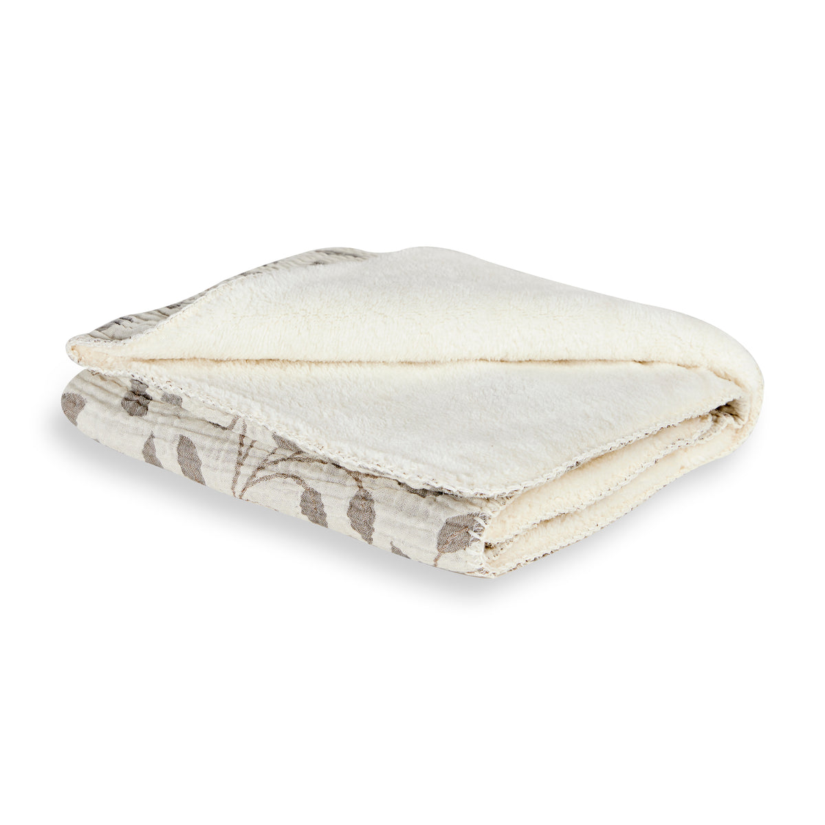 Quax Natural Babydecke 80 x 65  Teddy Leaf
