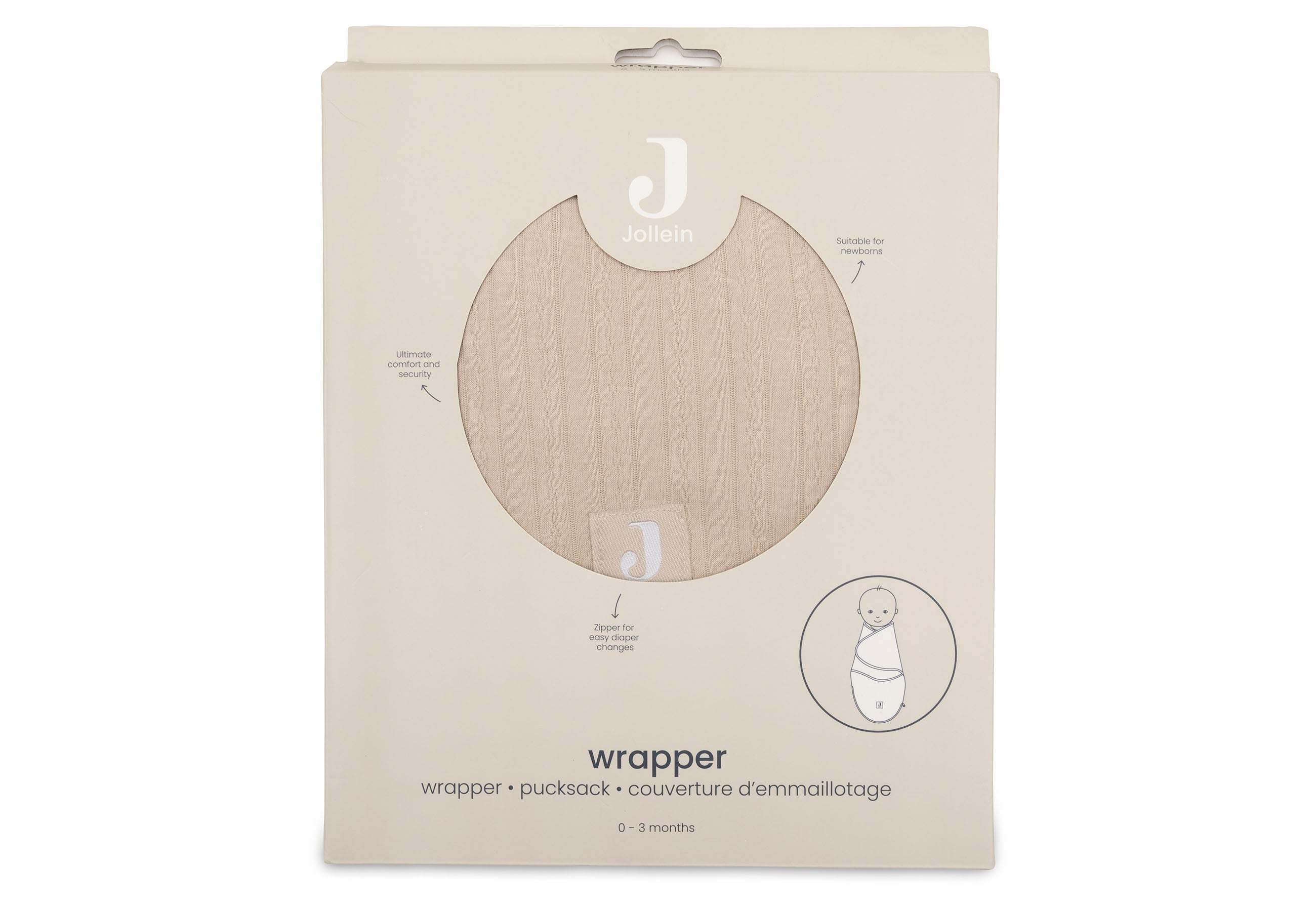 Jollein Wrapper 0-3 Monate Ajour Sand