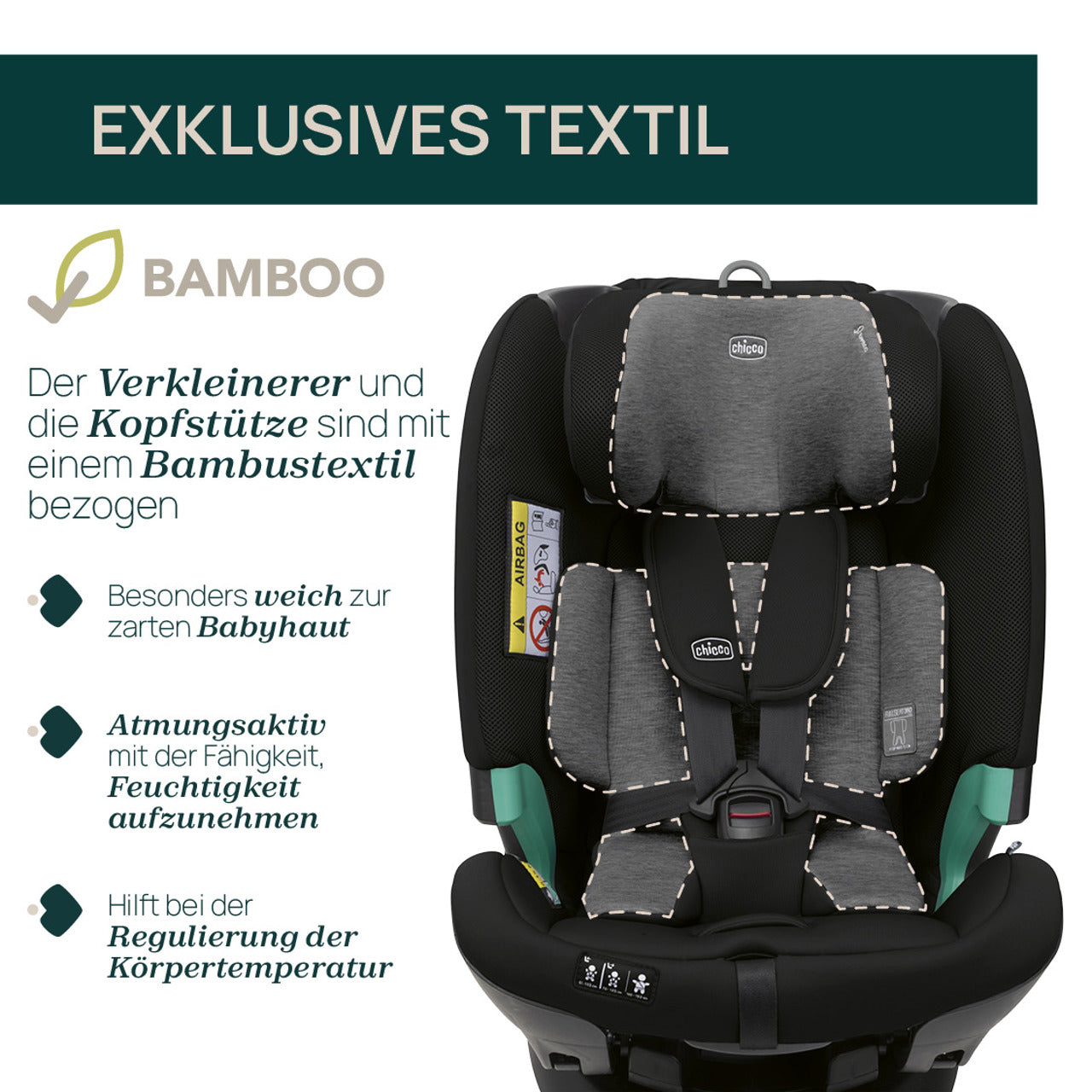 Chicco FullSeat 360 i-Size with Base - Black Satin (61-150 cm)