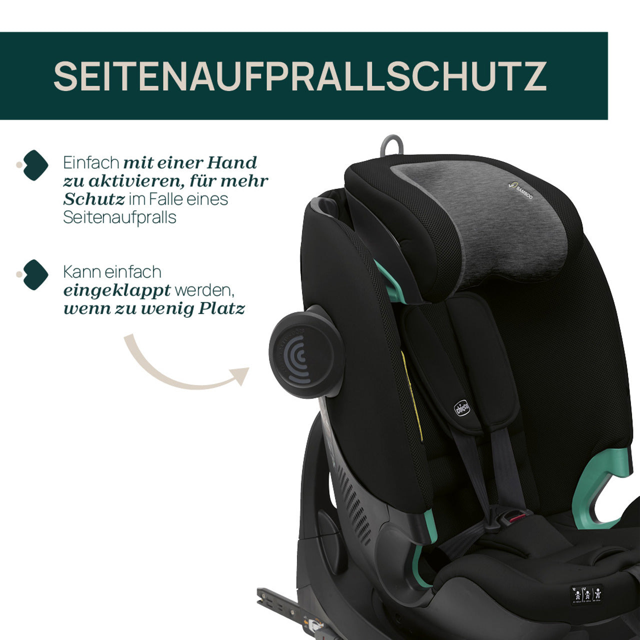 Chicco FullSeat 360 i-Size with Base - Black Satin (61-150 cm)
