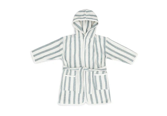 Jollein Bademantel Stripe Frottee - Sea Green