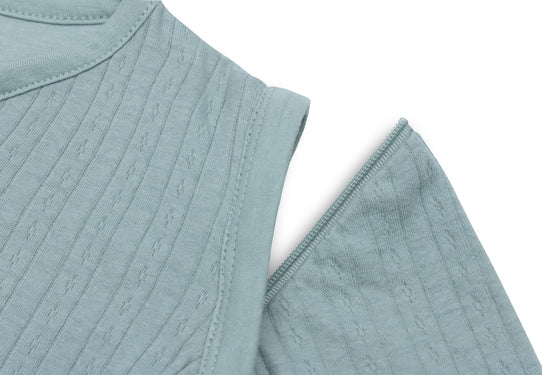 Jollein Schlafsack mit abnehmbaren Ärmeln Rund Ajour - Sea Green