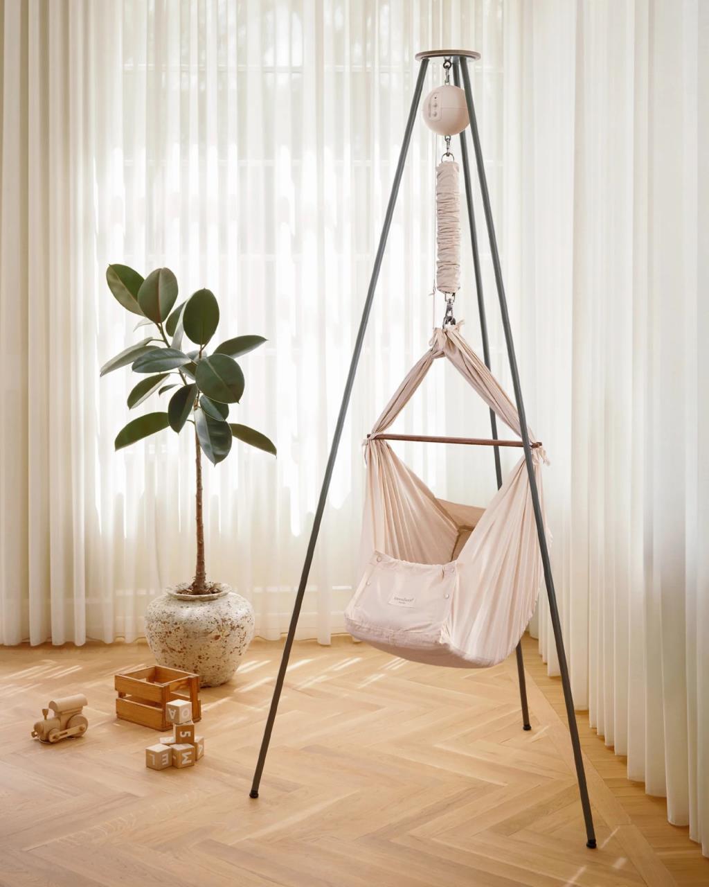 Moonboon Federwiegen-Set Connect mit Gestell - Nature