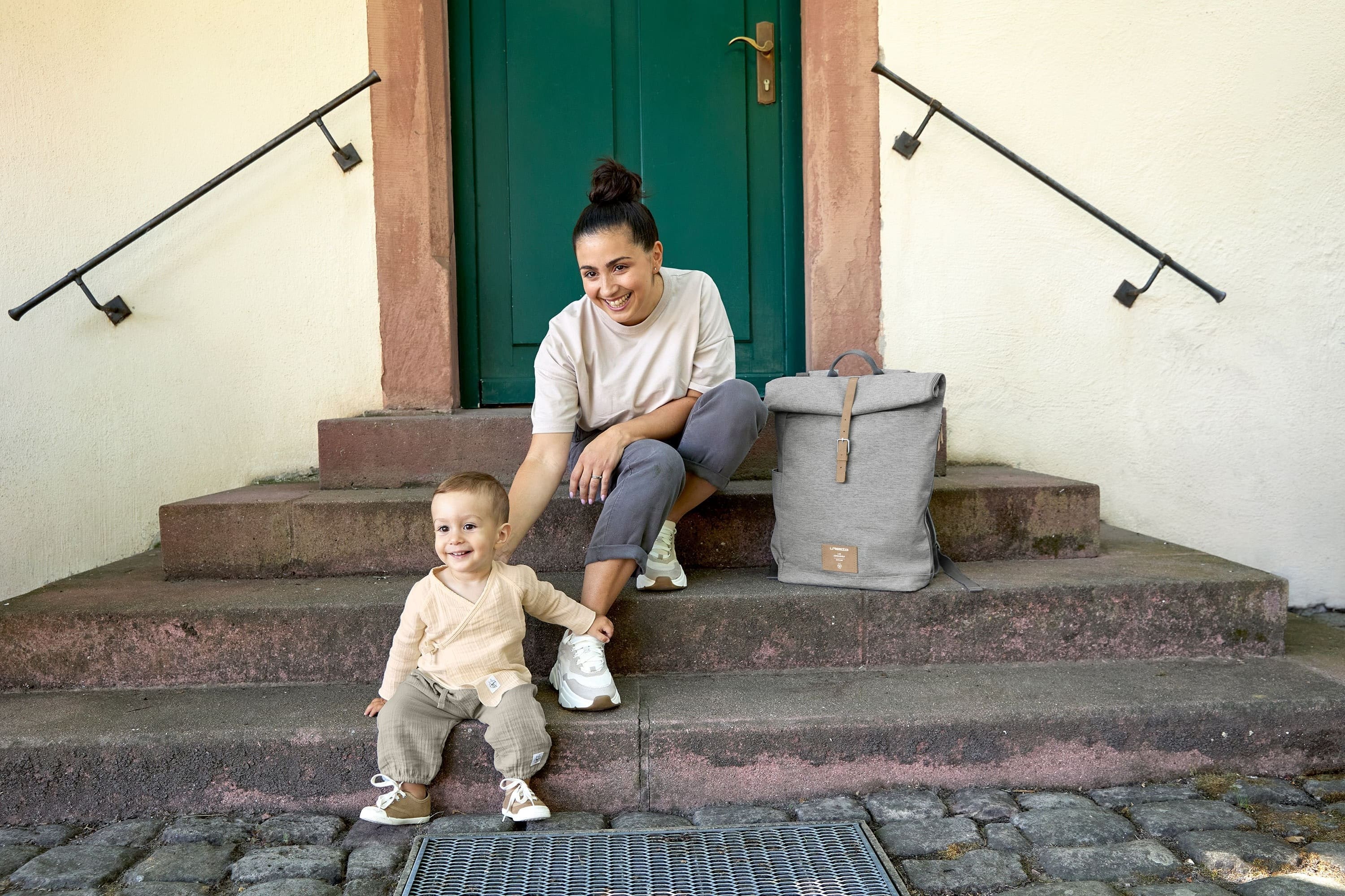 Lässig Wickelrucksack - Rolltop Backpack, GREY MELANGE (LIMITED EDITION)