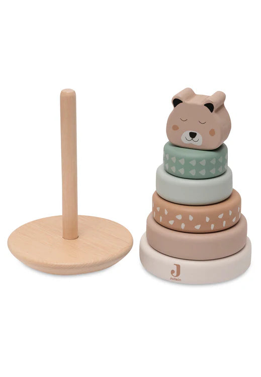 Jollein Holz-Stapelturm mit Ringen Jungle Jambo